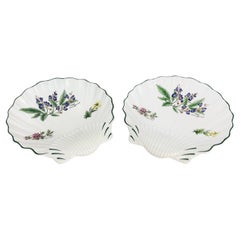 Royal Worcester Porcelain Wild Thyme Sage Plates Pair, England