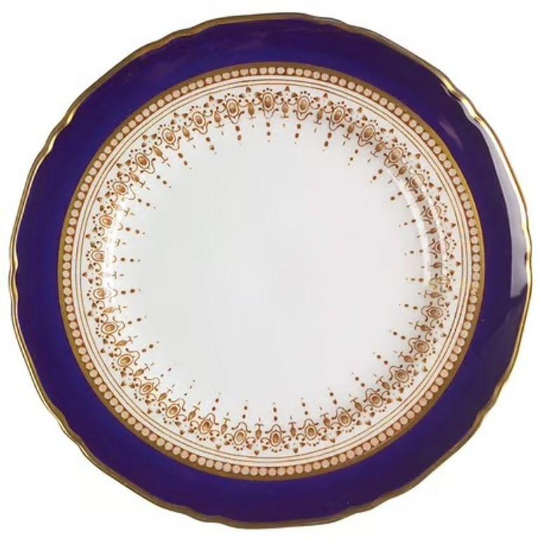 Royal Worcester Juego de 83 Piezas de Vajilla de Hueso Azul Regencia Inglaterra Dorado en venta