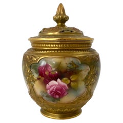 Royal Worcester Roses Pot Pourri, Dated 1913