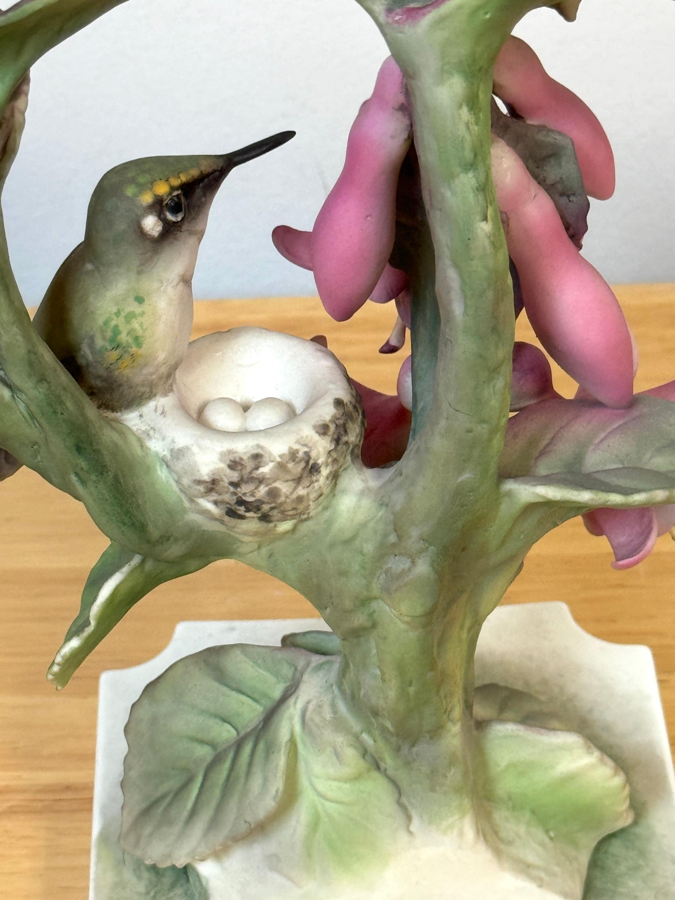 Colibrí garganta de rubí Royal Worcester de Dorothy Doughty con caja personalizada Porcelana en venta