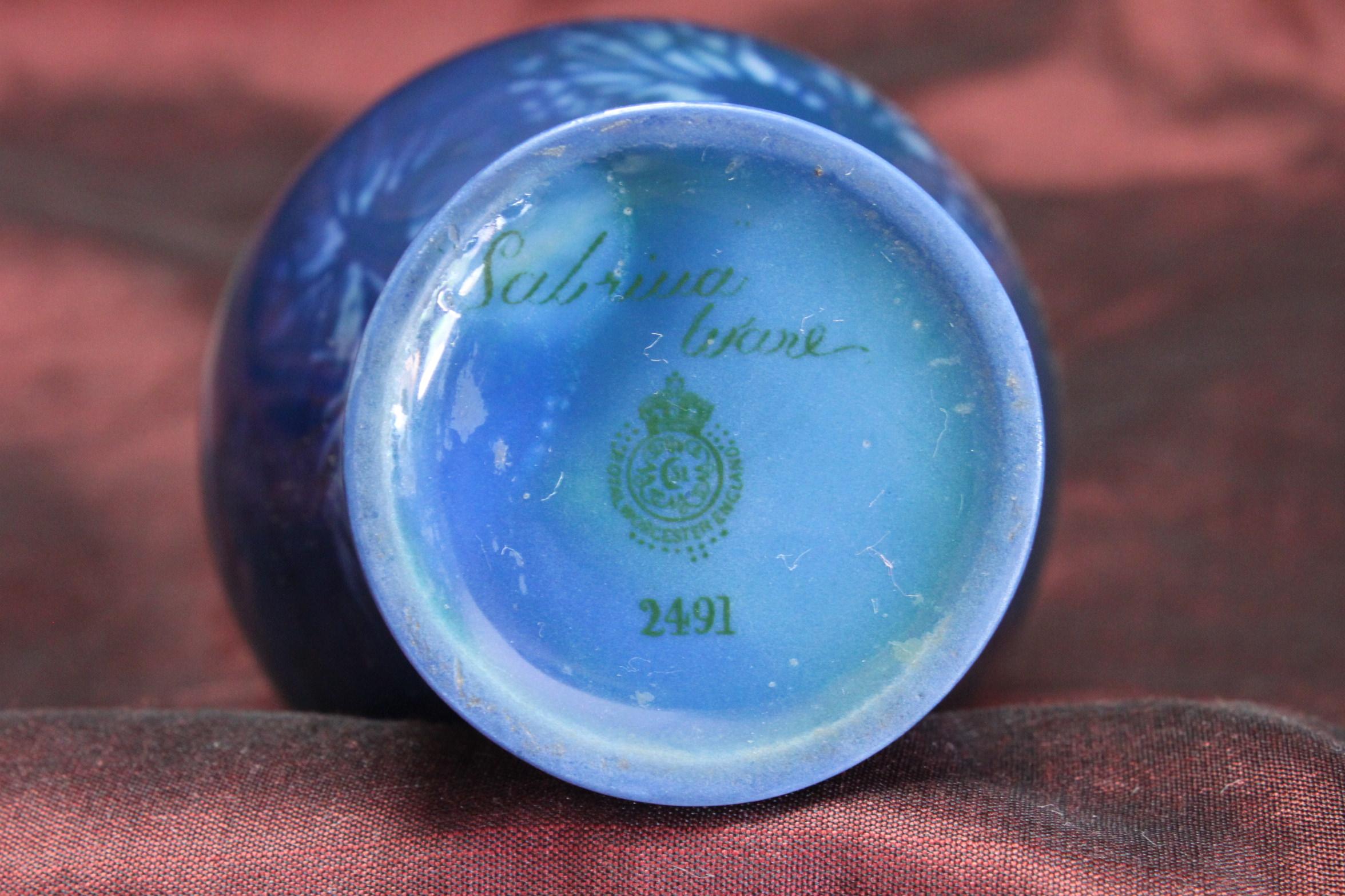 Early 20th Century Royal Worcester Sabrina ware vase painted by Walter Sedgley For Sale