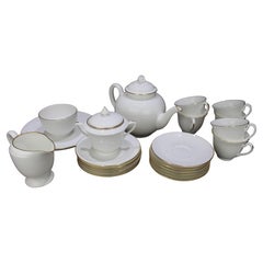 Royal Worcester “Strathmore” White & Gold Tea Service for Six, 25 Pieces