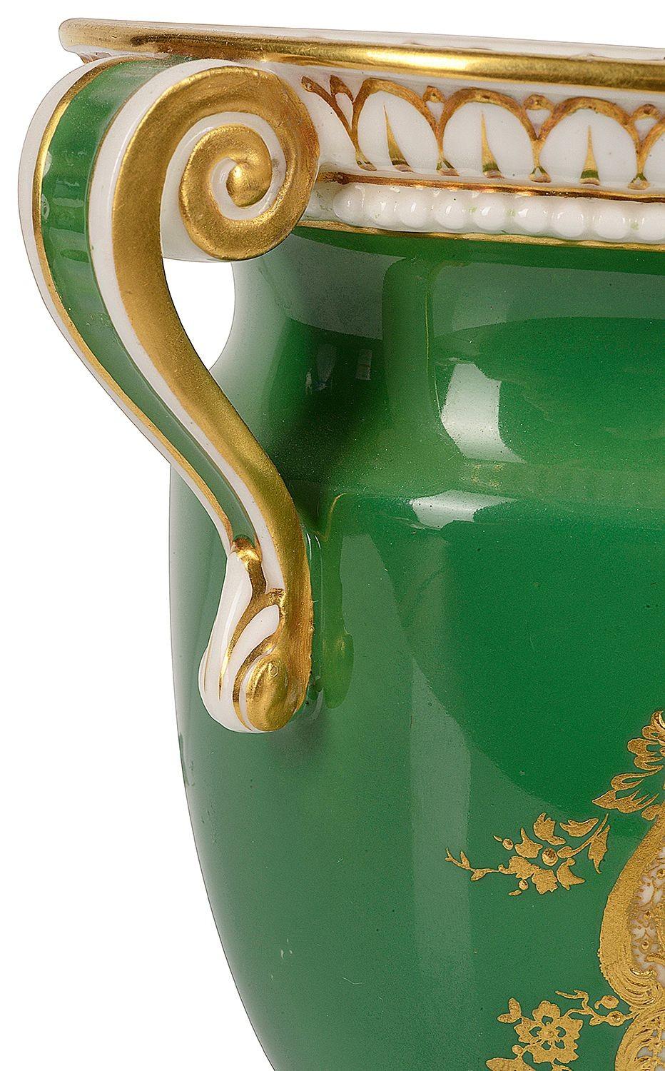 English Royal Worcester Two Handle Vase, Signed Richard Seabright For Sale