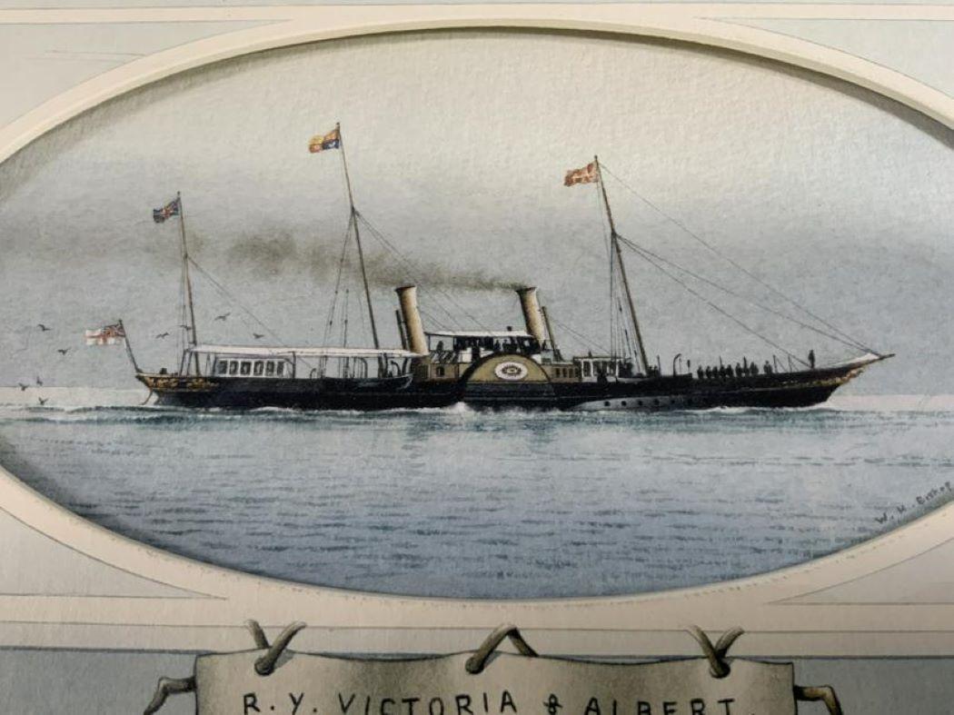 Fin du 20e siècle Peinture de yacht royal de William Bishop en vente