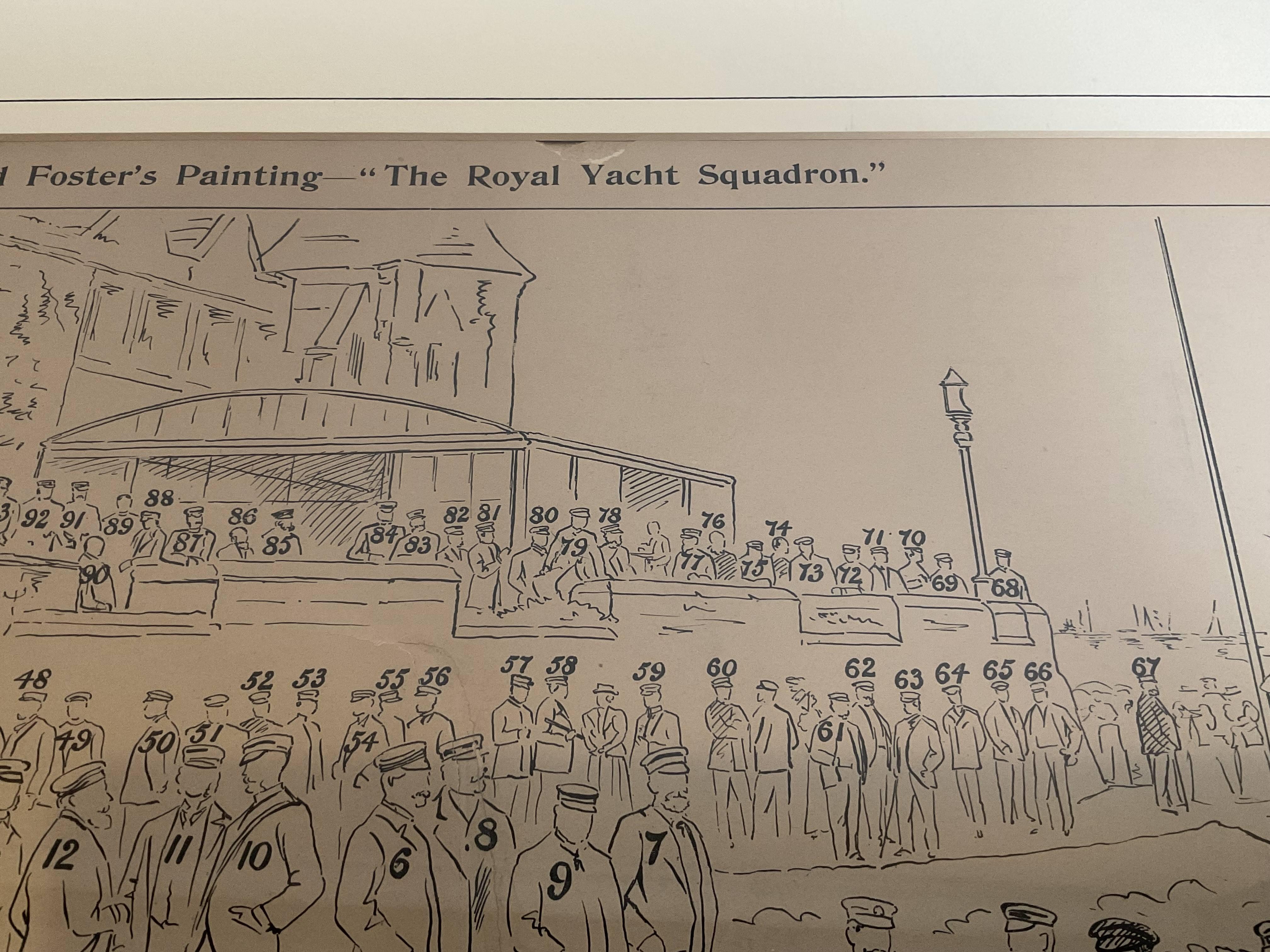 Royal Yacht Squadron Yachtsmen Litho For Sale 9