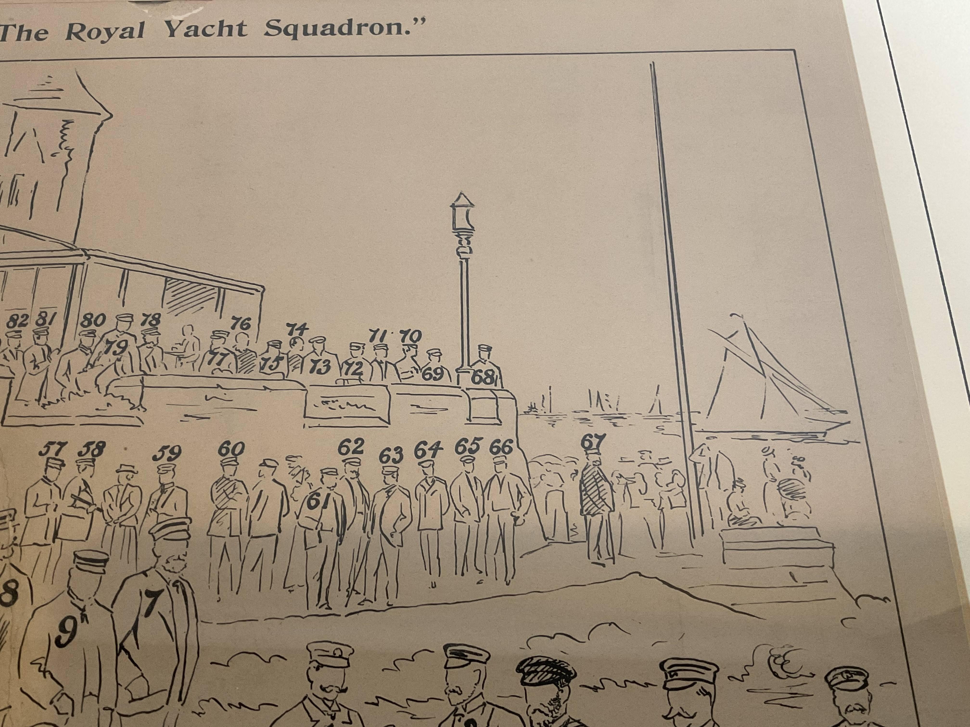 Royal Yacht Squadron Yachtsmen Litho For Sale 10