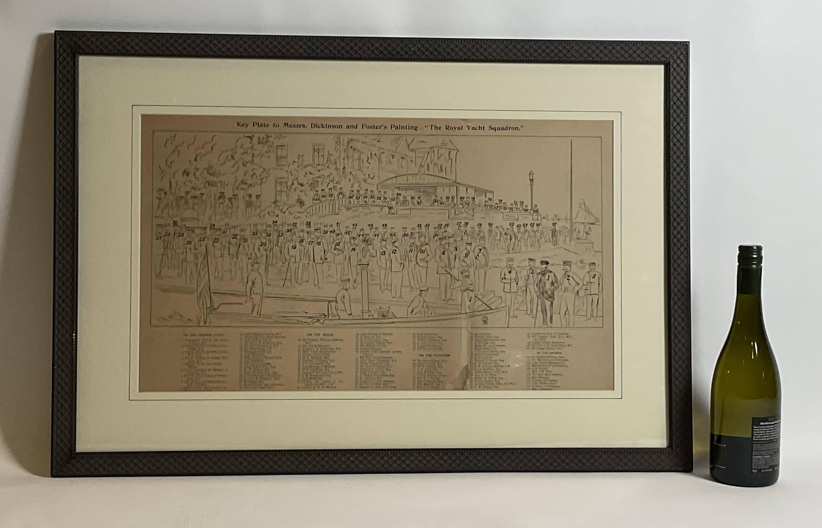 European Royal Yacht Squadron Yachtsmen Litho For Sale