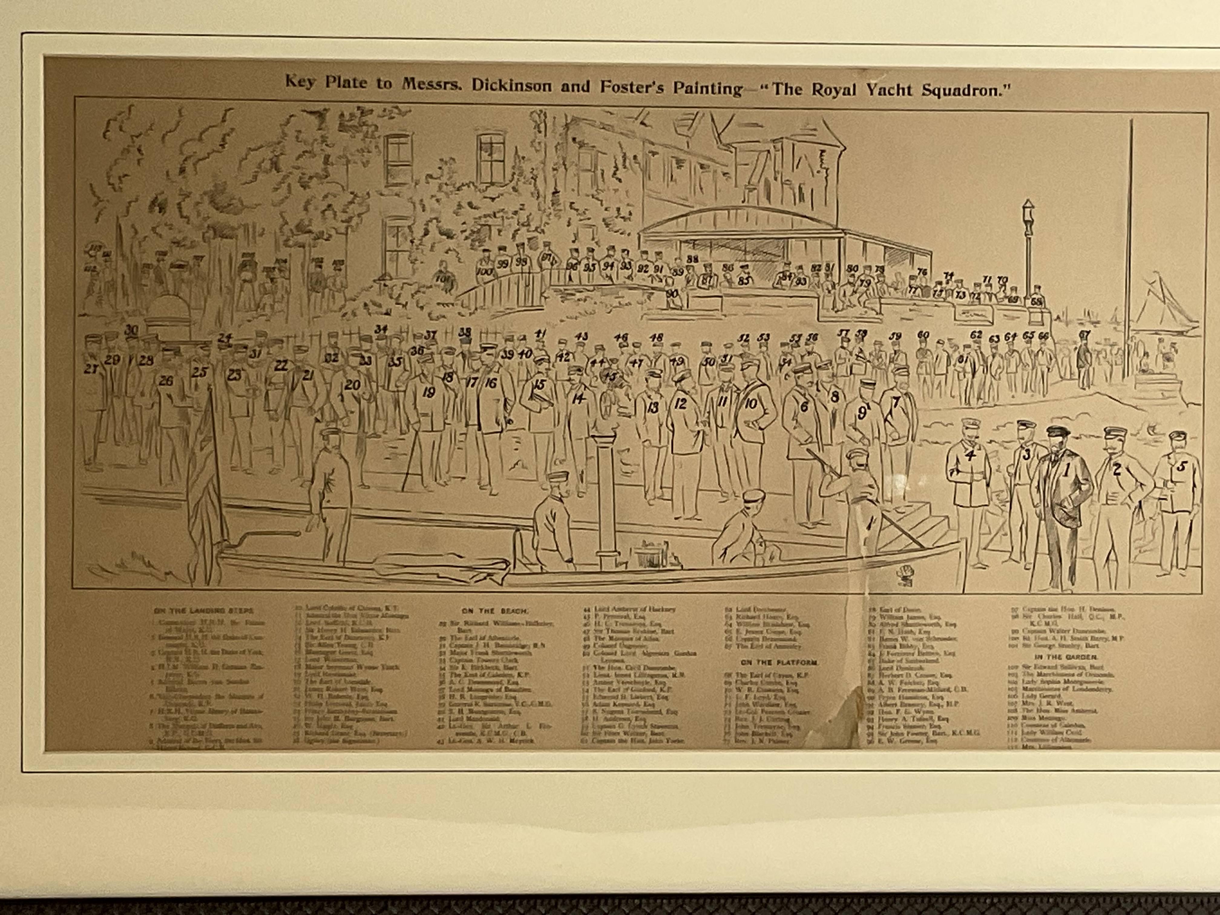 Royal Yacht Squadron Yachtsmen Litho In Good Condition For Sale In Norwell, MA