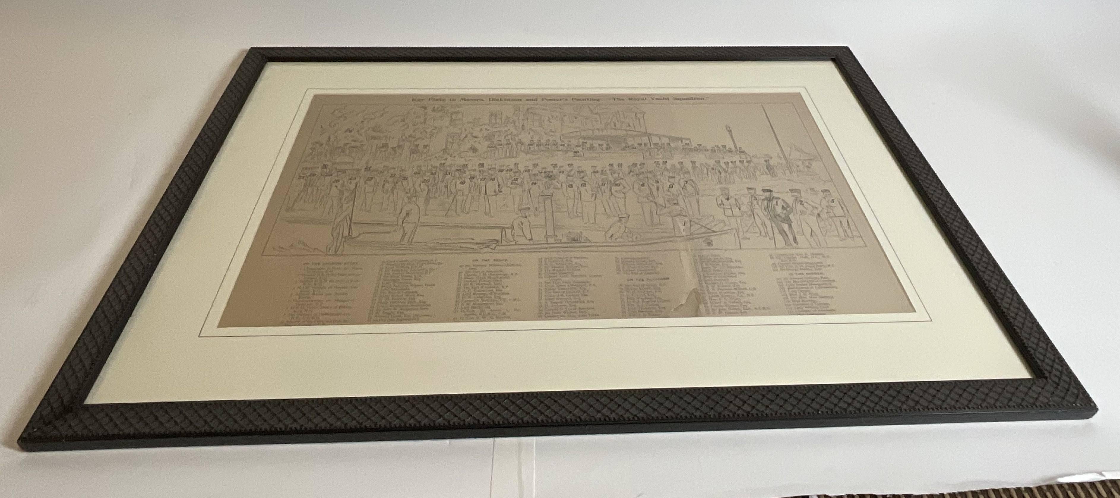 Early 20th Century Royal Yacht Squadron Yachtsmen Litho For Sale