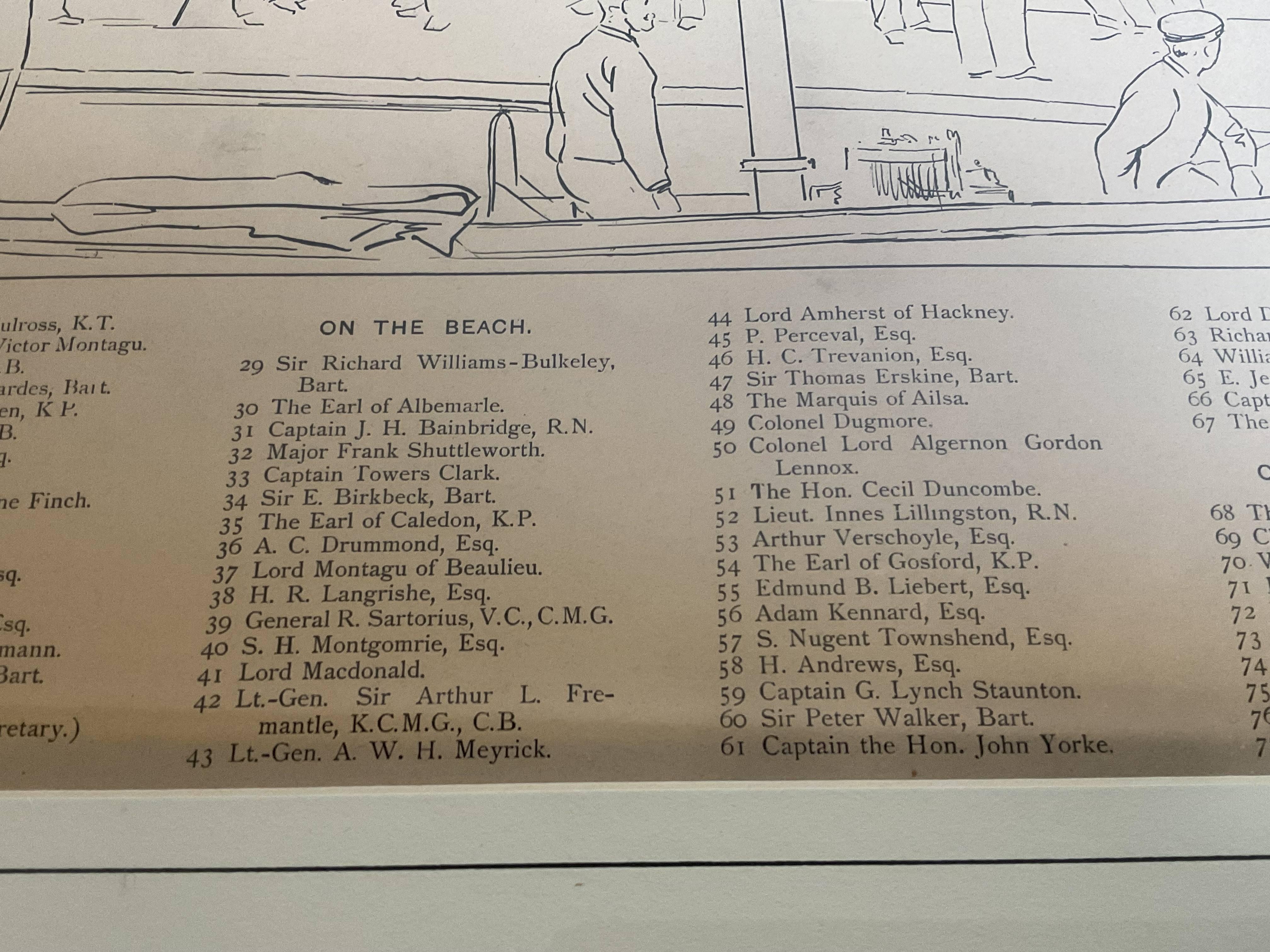 Royal Yacht Squadron Yachtsmen Litho For Sale 1