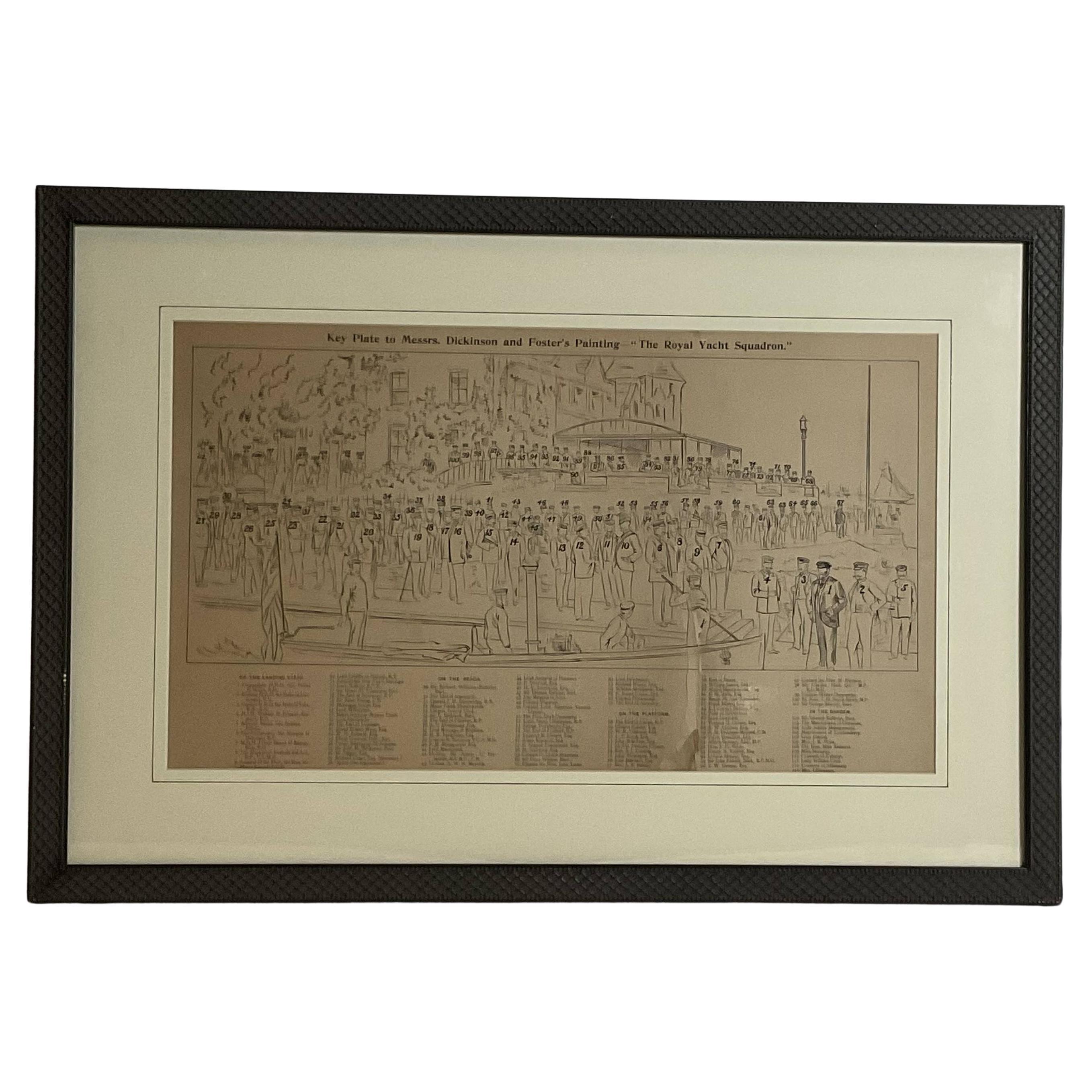 Royal Yacht Squadron Yachtsmen Litho For Sale