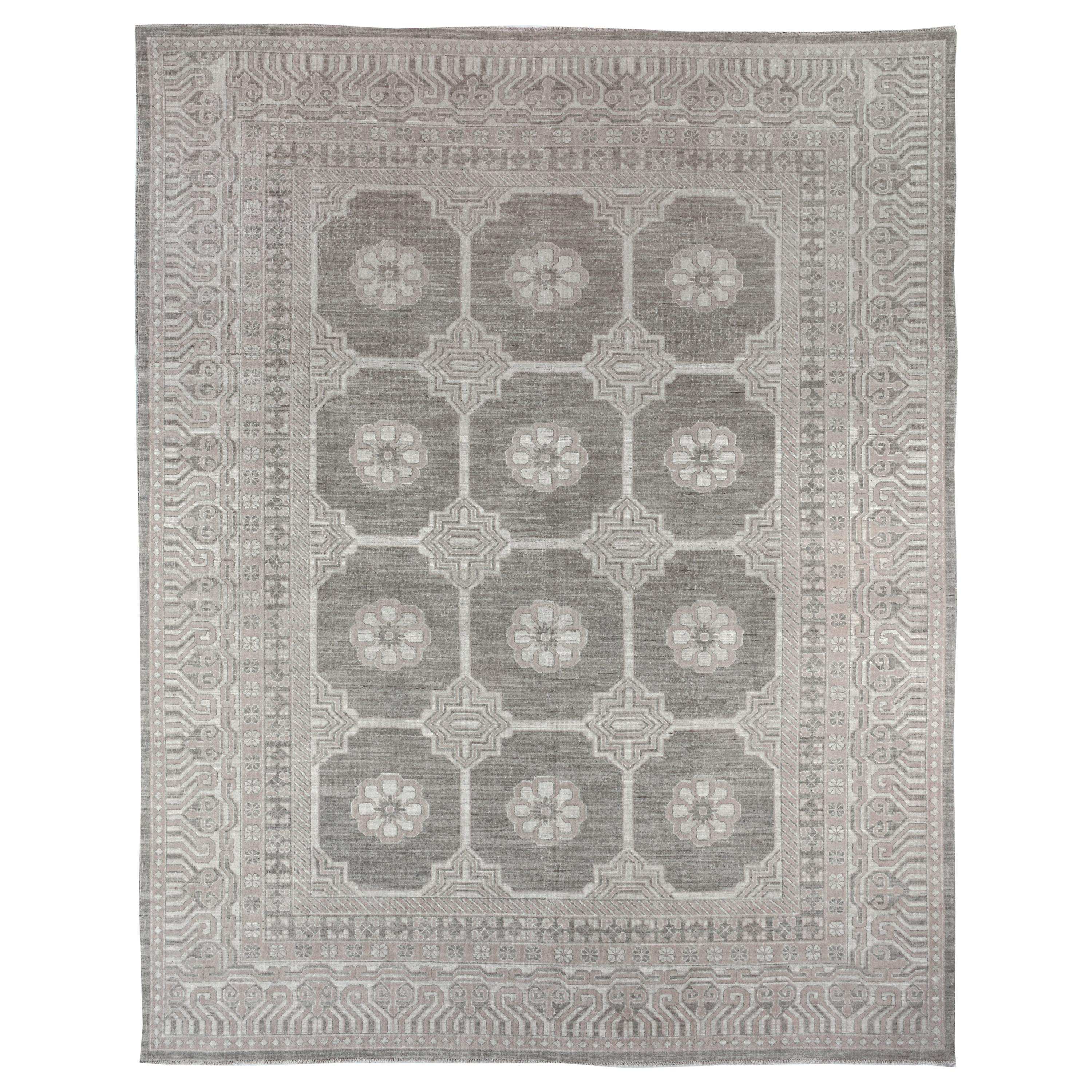 Royal Ziegler Gray Area Rug For Sale