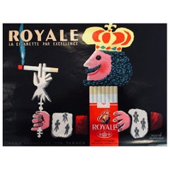 Royale "La Cigarette par Excellence" Hervé Morvan Original Vintage Poster