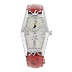Royalty by Lil Kim White Mother of Pearl and Steel Quartz Ladies Watch
