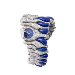 Royama Diamond Lapis Lazuli White Gold 18K Bracelet Watch
