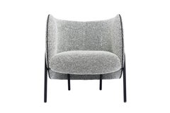 SP01 Royce Armchair in Boucle Wool Fabric, Made in Italy