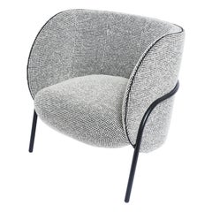 SP01 Royce Armchair in Boucle Wool Fabric, Made in Italy