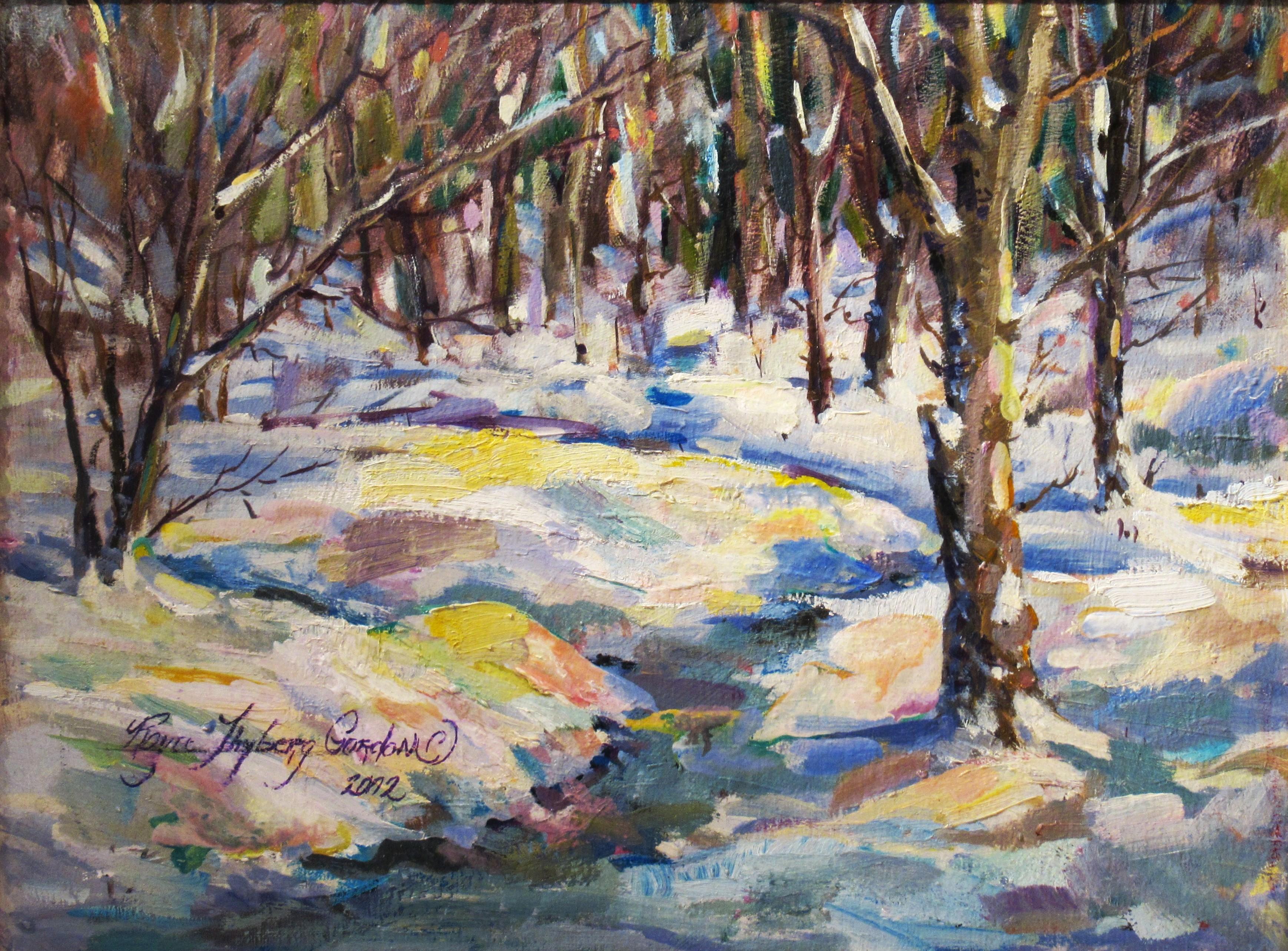 Winter Landscape - Painting by Royce Thyberg Gordon