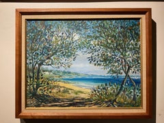 Colorful Grape Bay, Bermuda Pittura a olio di Royce W. Baxter, 1969