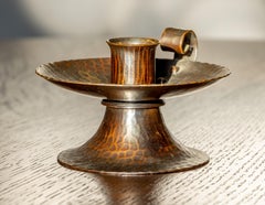 Hammered Copper Candlestick