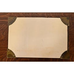 Roycroft Arts & Crafts Blotter Corners With Desk Blotter, Circa 1920s