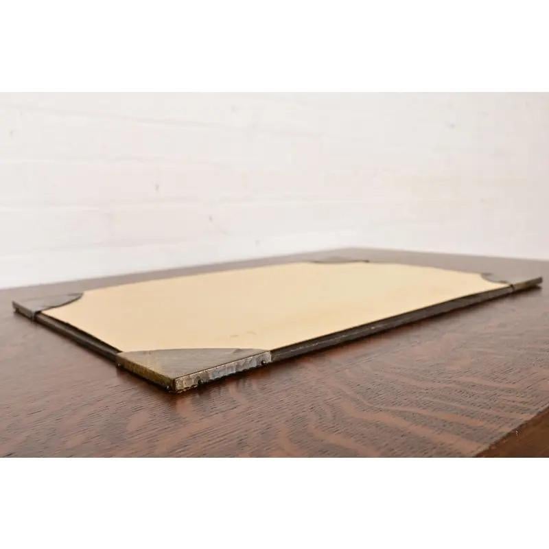Early 20th Century Roycroft Arts & Crafts Blotter Corners With Desk Blotter, Circa 1920s For Sale
