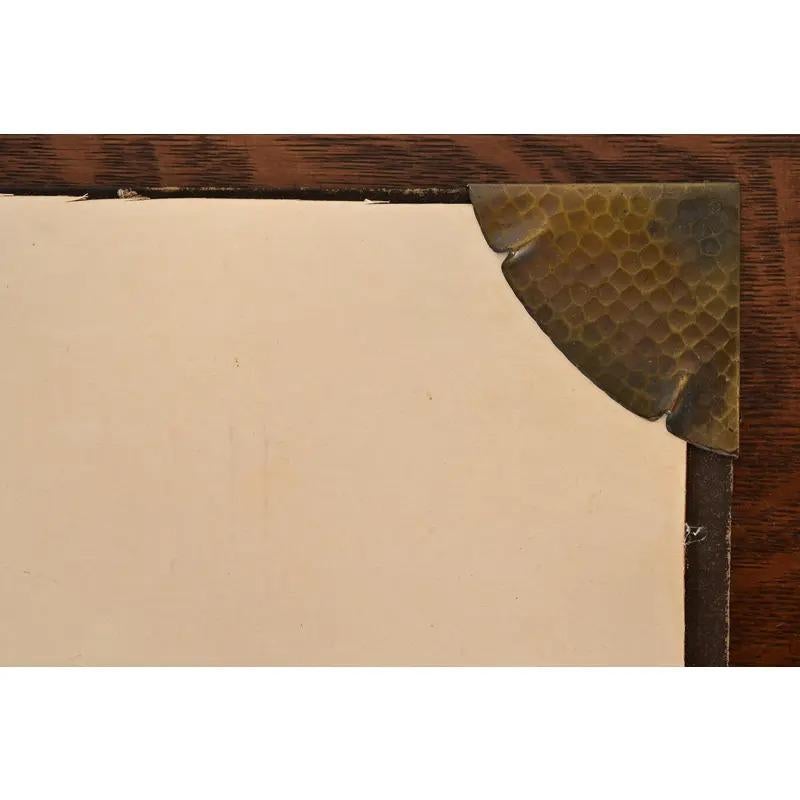 Roycroft Arts & Crafts Blotter Corners With Desk Blotter, Circa 1920s For Sale 1