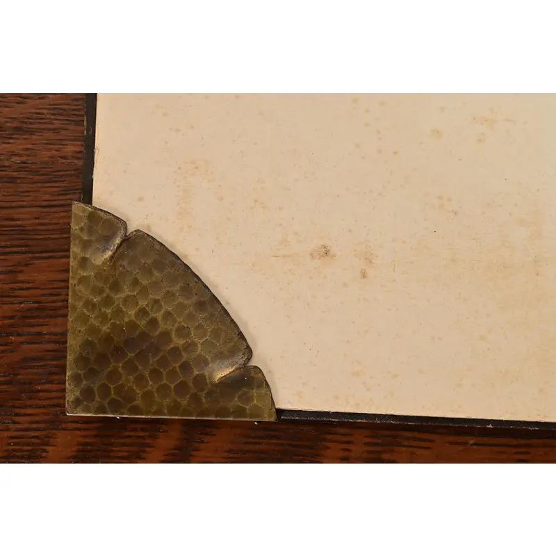 Roycroft Arts & Crafts Blotter Corners With Desk Blotter, Circa 1920s For Sale 2