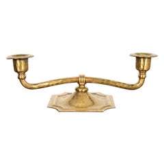 Roycroft Arts & Crafts Brass Finished Hammered Copper Candelabra