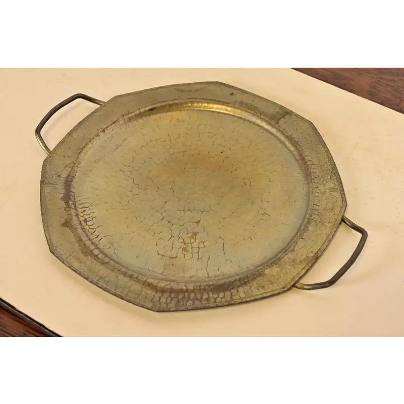 Americano Vassoio con manico in rame martellato con finitura in ottone di Roycroft Arts & Crafts, anni '20 in vendita