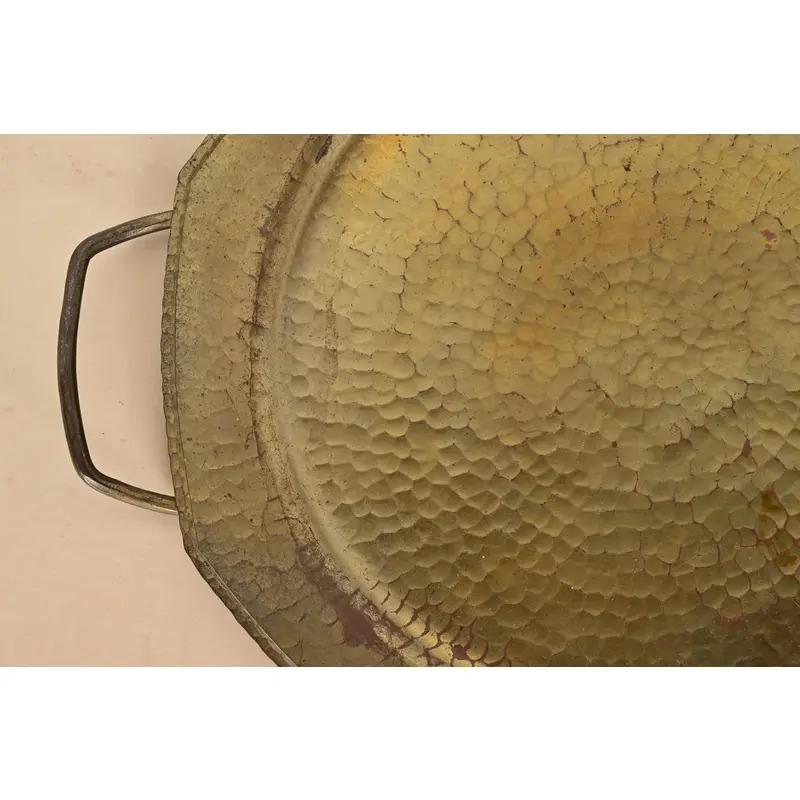 Vassoio con manico in rame martellato con finitura in ottone di Roycroft Arts & Crafts, anni '20 in vendita 1