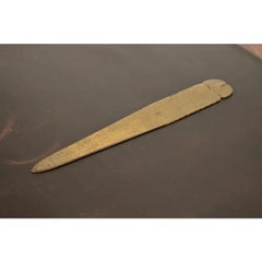 Roycroft Arts & Crafts Brass Finished Hammered Copper Letter Opener, Circa 1920s