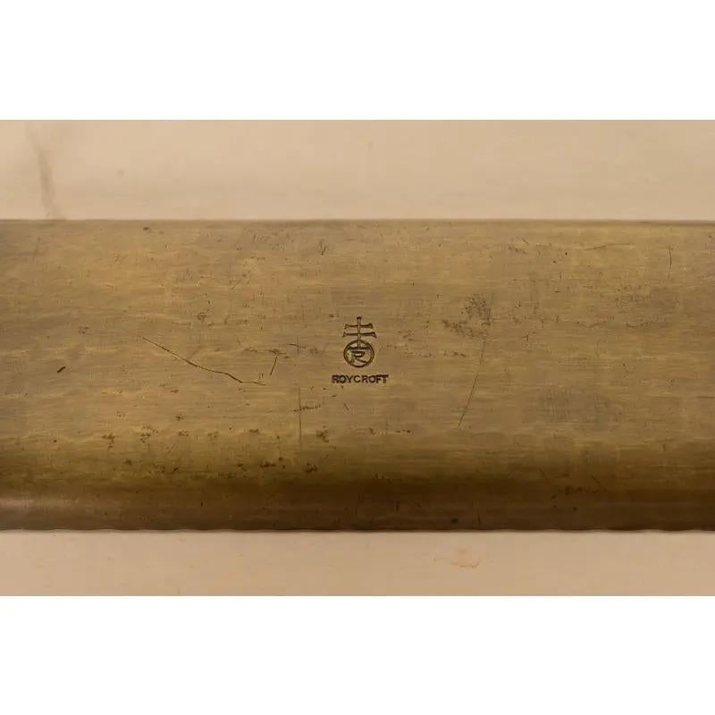 Roycroft Arts & Crafts Messing fertig gehämmert Kupfer Stift Tablett, 1920er Jahre im Angebot 4