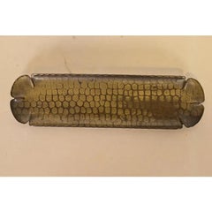 Roycroft Arts & Crafts Brass Finished Hammered Copper Pen Tray, 1920s