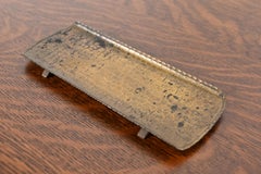 Roycroft Arts & Crafts Brass Finished Hammered Copper Pen Tray