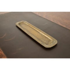 Roycroft Arts & Crafts Brass Finished Hammered Copper Pen Tray
