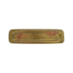 Roycroft Arts & Crafts Brass Finished Hammered Copper Pen Tray