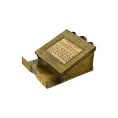 Roycroft Arts & Crafts Brass Finished Perpetual Desk Calendar Frame