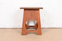 Roycroft Arts & Crafts Cherry Wood Tabouret by Stickley