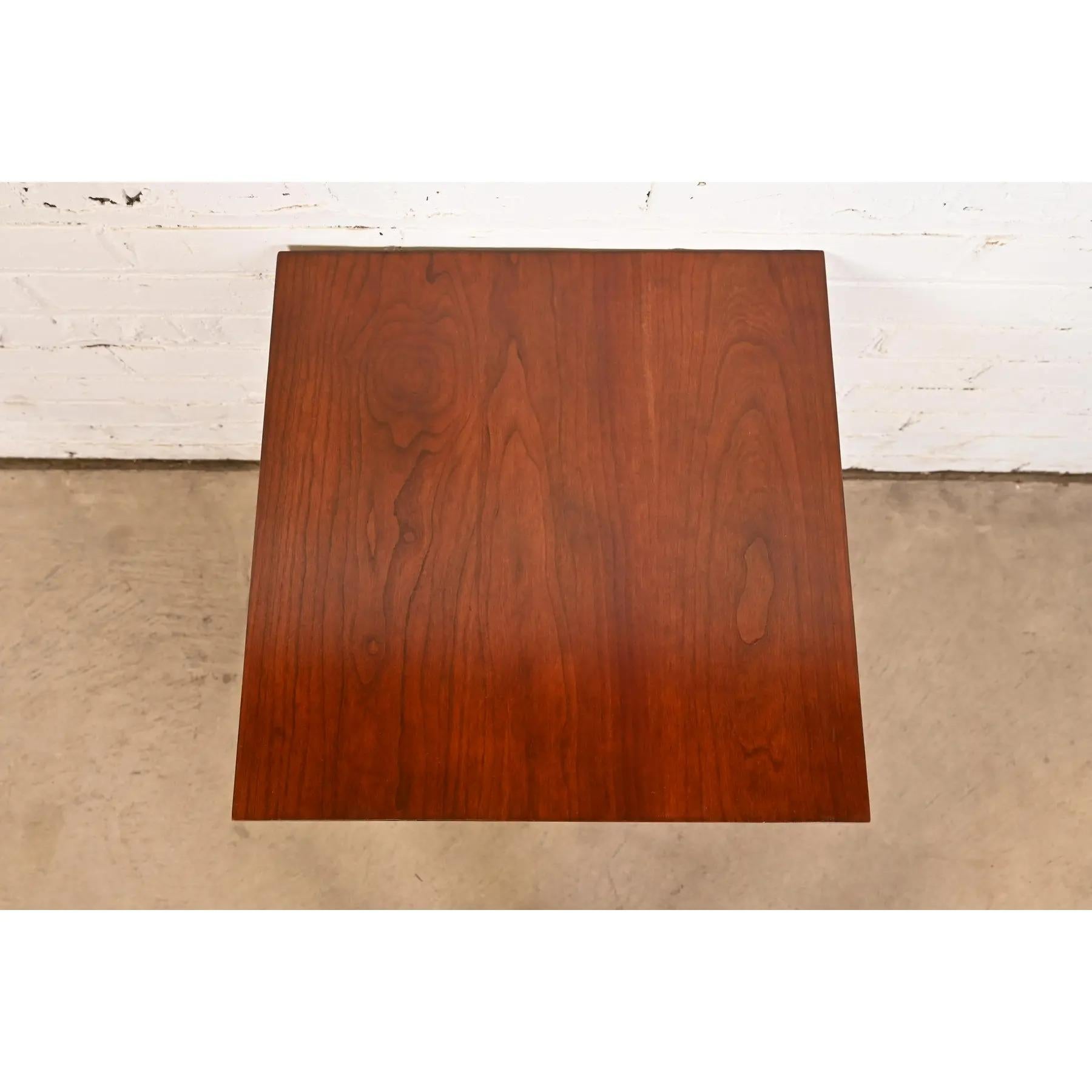 Contemporary Roycroft Arts & Crafts Cherry Wood Tabouret by Stickley For Sale