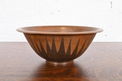 Bol à fruits ou bol central Roycroft Arts & Crafts en cuivre et bronze