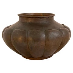 Used Roycroft Arts & Crafts Copper Forged Bulbous Vase, Roycroft Inn East Aurora NY