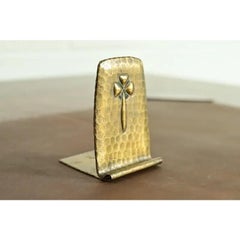Roycroft Arts & Crafts Hammered Brass Over Copper Bookend, Circa 1920s