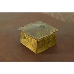 Roycroft Arts & Crafts Hammered Brass Over Copper Inkwell