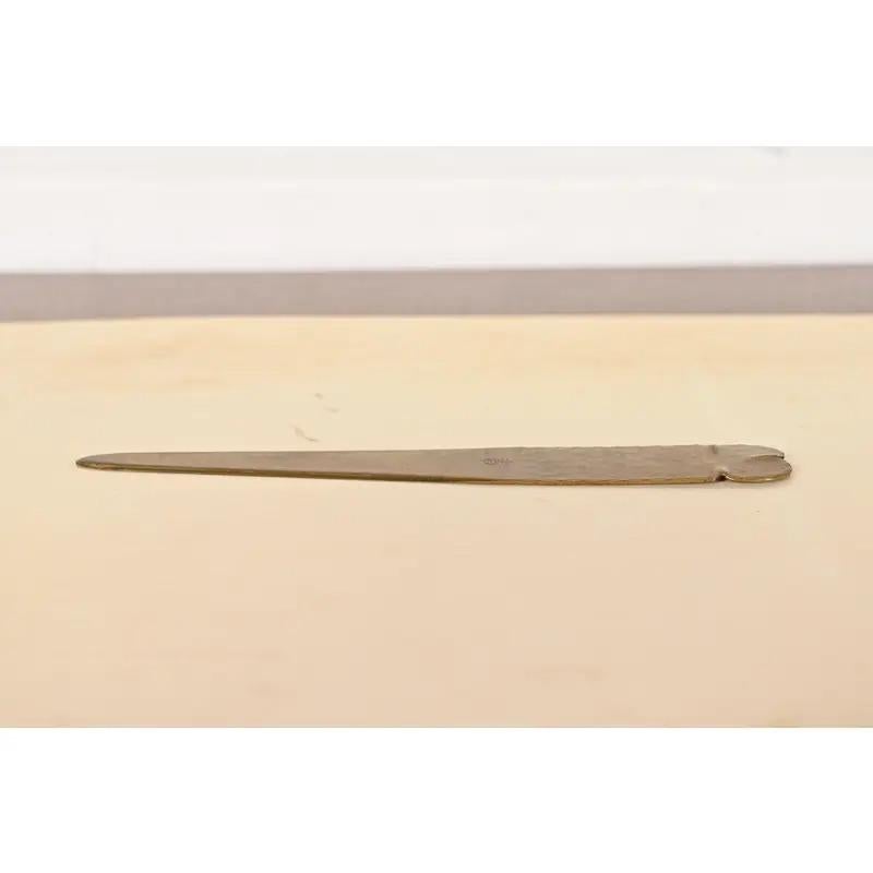 Roycroft Arts & Crafts gehämmert Messing über Kupfer Brieföffner, Circa 1920s im Zustand „Gut“ im Angebot in South Bend, IN