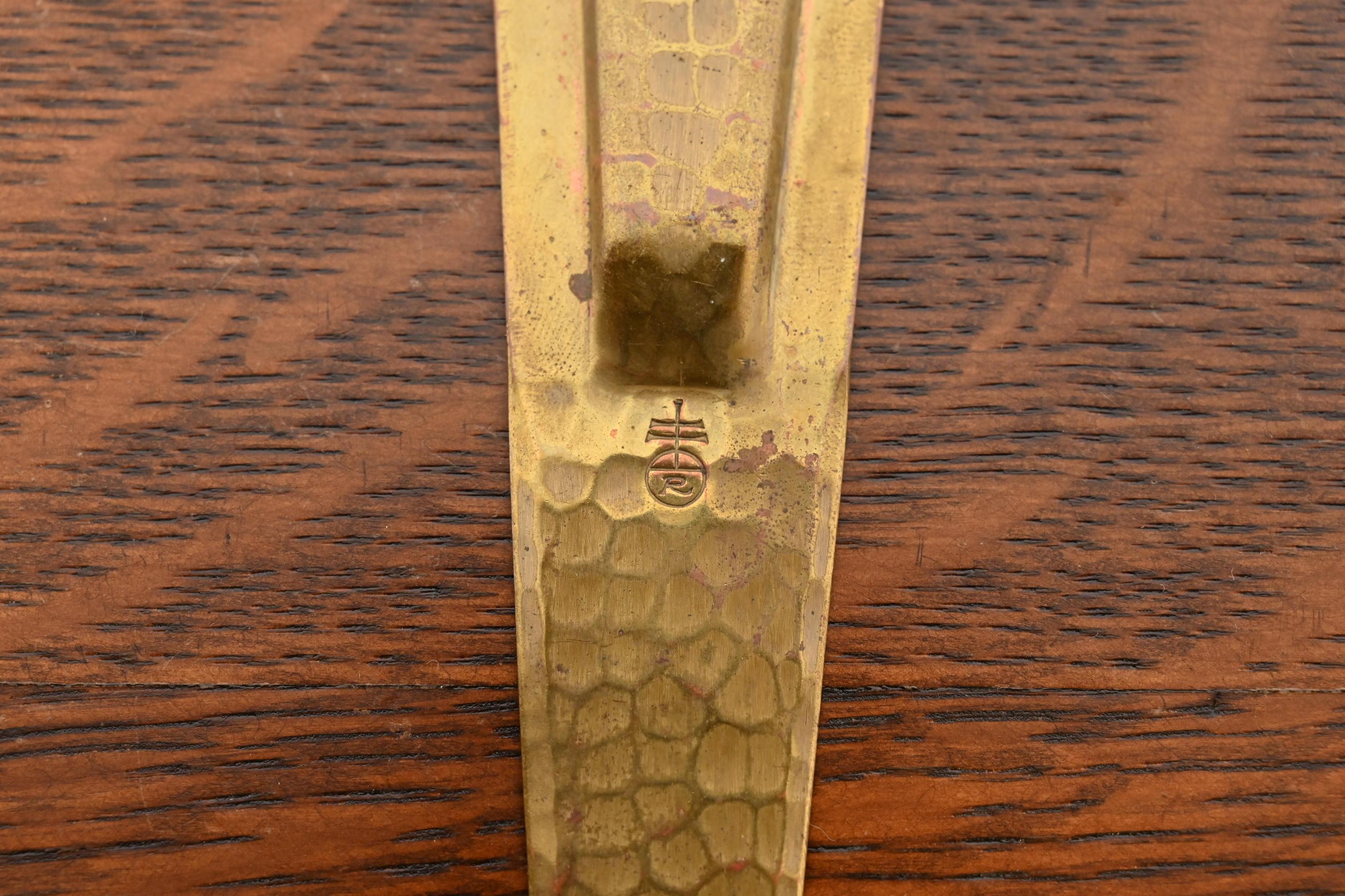 Roycroft Arts & Crafts ouvre-lettres en laiton martelé sur cuivre en vente 4