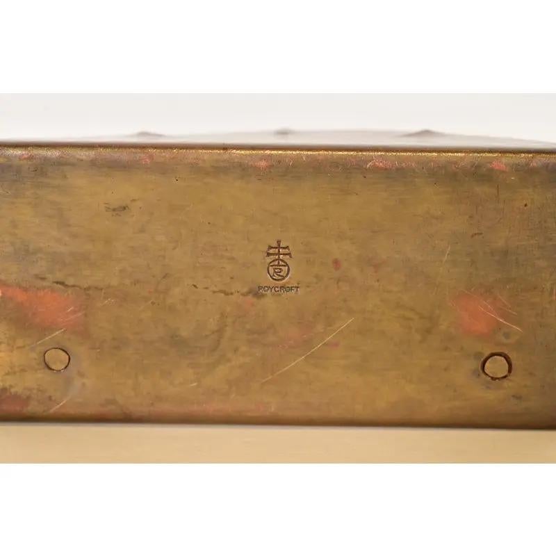Roycroft Arts & Crafts Porta lettere in rame e ottone martellato in vendita 4
