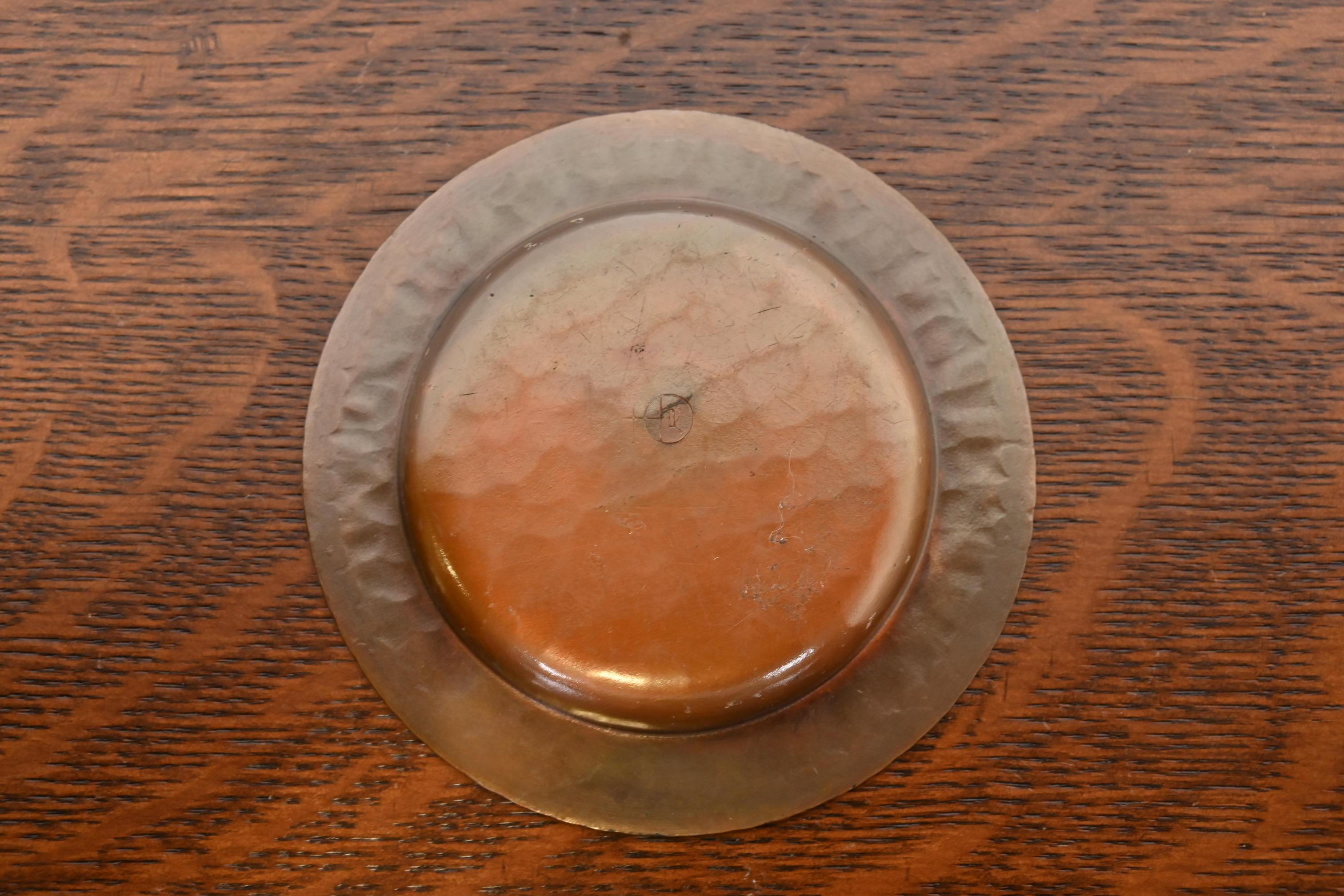 Cenicero de cobre martillado Roycroft Arts & Crafts en Bueno estado para la venta en South Bend, IN