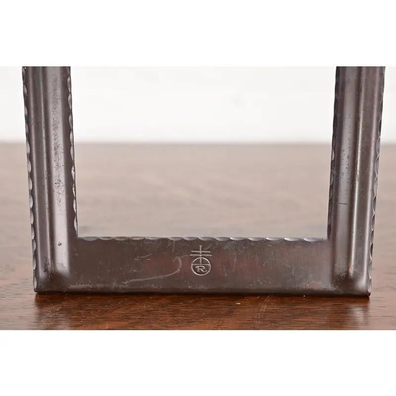 Roycroft Arts & Crafts Gehämmerte Kupfer Buchstützen, CIRCA 1920s im Angebot 7