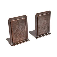 Serre-livres en cuivre martelé de Roycroft Arts & Crafts, vers 1920